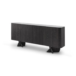 Casa Padrino Luxus Sideboard Dunkelgrau / Grau 200 x 42 x H. 82 cm - Sideboard mit Travertin - Moderne Wohnzimmer Möbel - Luxus Qualität Casa Padrino Luxus Sideboard Dunkelgrau / Grau 200 x 42 x H. 82 cm - Sideboard mit Travertin - Moderne Wohnzimmer Möbel - Luxus Qualität