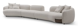 Casa Padrino sofá de lujo gris claro / gris 158 x 138 x H. 71.5 cm - Sofá con tapizado de tela - Muebles modernos de salón - Calidad de lujo Casa Padrino sofá de lujo gris claro / gris 158 x 138 x H. 71.5 cm - Sofá con tapizado de tela - Muebles modernos de salón - Calidad de lujo