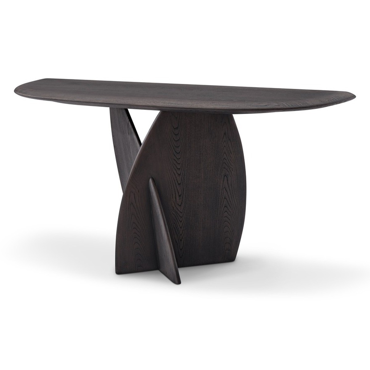 Casa Padrino luxury console table dark gray / gray 160 x 42 x H. 76 cm - Console table with elm veneer - Modern hallway furniture - Luxury quality Casa Padrino luxury console table dark gray / gray 160 x 42 x H. 76 cm - Console table with elm veneer - Modern hallway furniture - Luxury quality