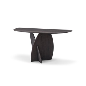 Casa Padrino Luxus Konsolentisch Dunkelgrau / Grau 160 x 42 x H. 76 cm - Konsolentisch mit Ulmenfurnier - Moderne Flur Möbel - Luxus Qualität Casa Padrino Luxus Konsolentisch Dunkelgrau / Grau 160 x 42 x H. 76 cm - Konsolentisch mit Ulmenfurnier - Moderne Flur Möbel - Luxus Qualität