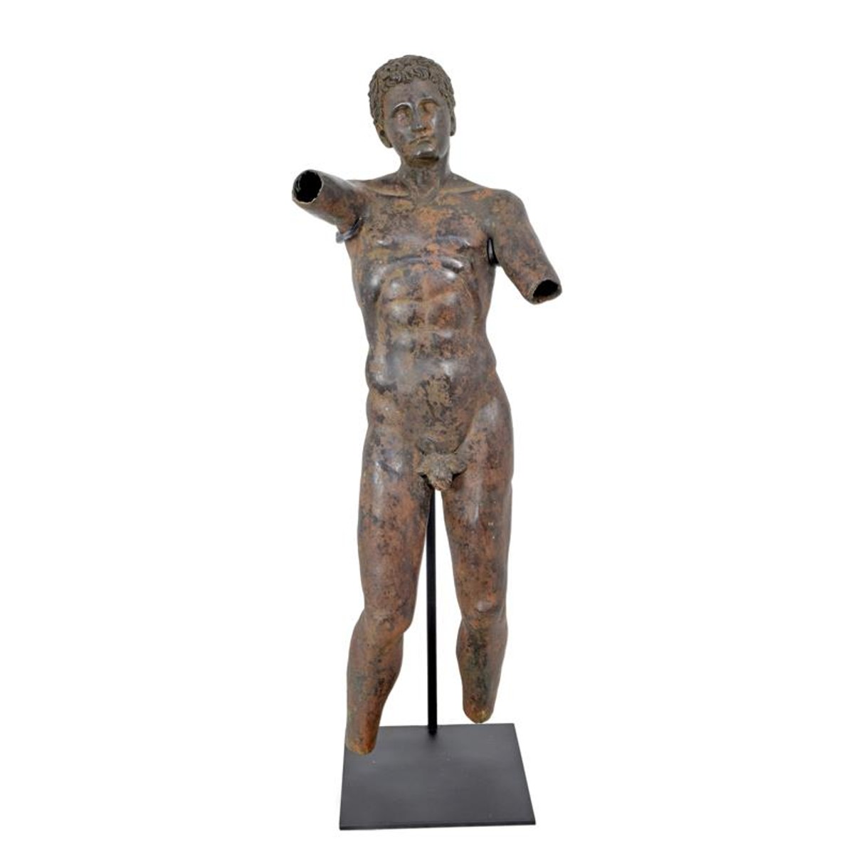 Casa Padrino Escultura de Bronce de Lujo Torso de Atleta Antiguo sobre Soporte Marrón Óxido 40 x H. 120 cm - Gran Figura de Bronce - Figura Decorativa de Estilo Antiguo Casa Padrino Escultura de Bronce de Lujo Torso de Atleta Antiguo sobre Soporte Marrón Óxido 40 x H. 120 cm - Gran Figura de Bronce - Figura Decorativa de Estilo Antiguo