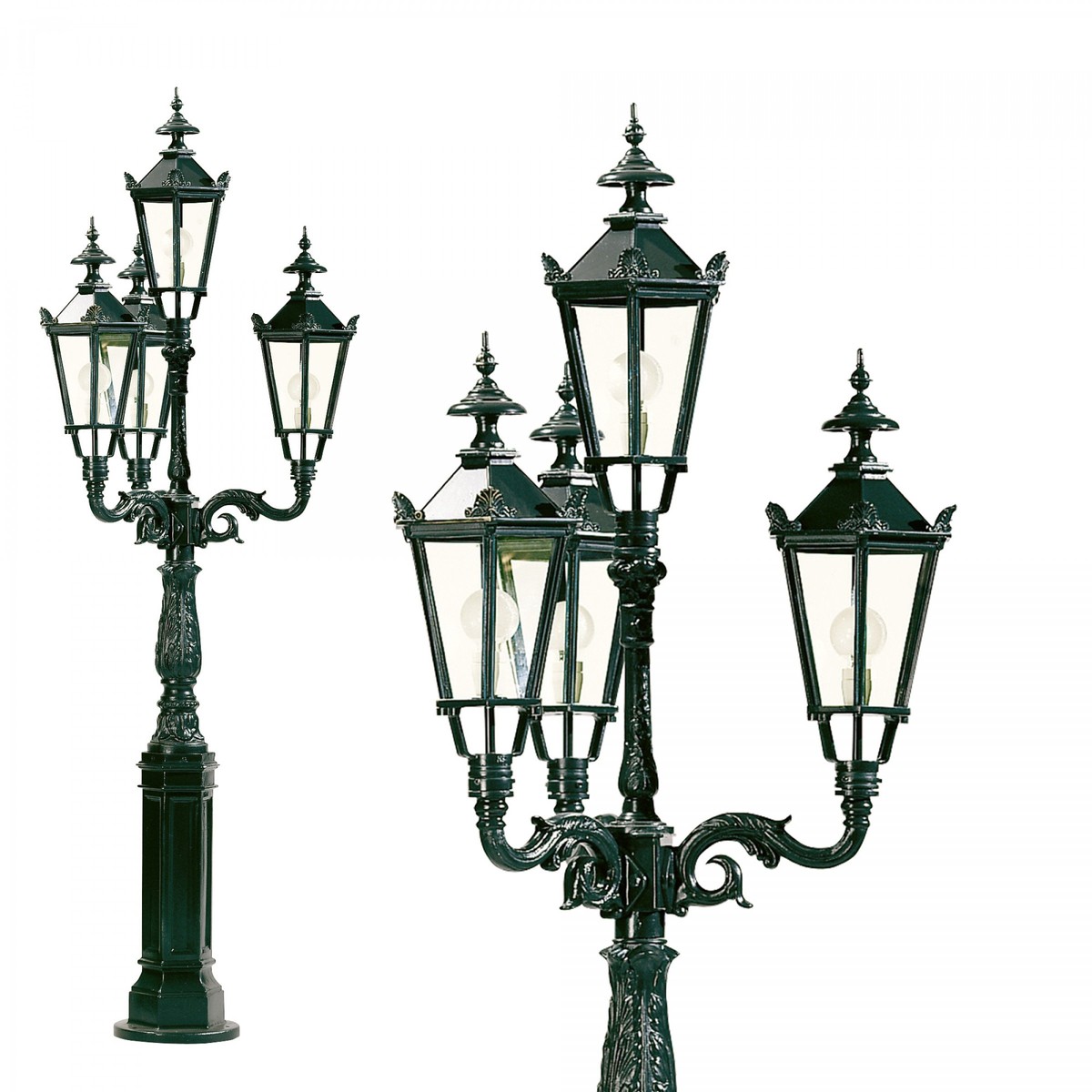 Casa Padrino Art Nouveau Farol de Jardín 87 x 87 x H. 220 cm - Varios Colores - Lámpara de Exterior Nostálgica Resistente a la Intemperie Casa Padrino Art Nouveau Farol de Jardín 87 x 87 x H. 220 cm - Varios Colores - Lámpara de Exterior Nostálgica Resistente a la Intemperie