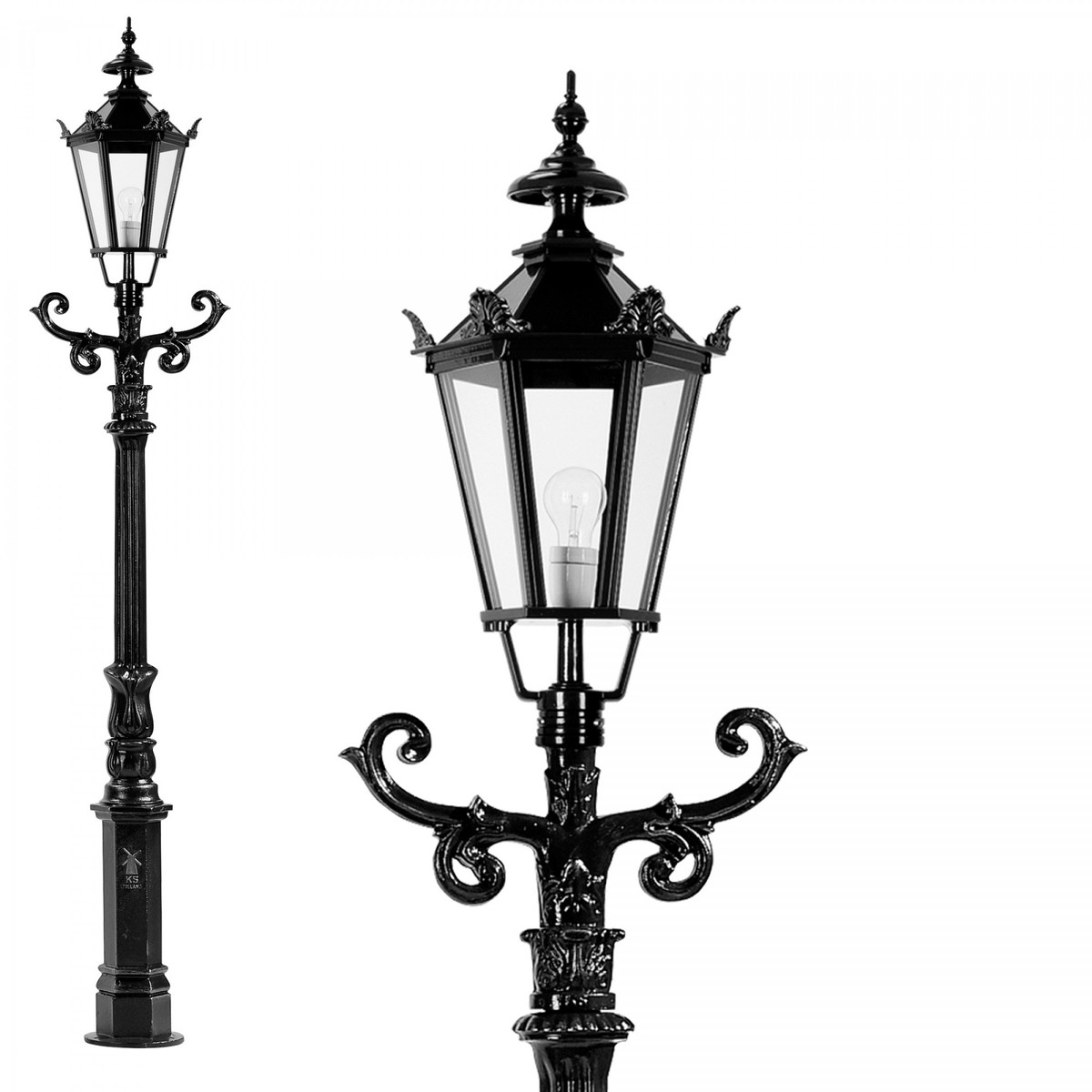 Casa Padrino Art Nouveau Garden Lantern 42 x 29 x H. 213 cm - Various Colours - Nostalgic Weatherproof Outdoor Light Casa Padrino Art Nouveau Garden Lantern 42 x 29 x H. 213 cm - Various Colours - Nostalgic Weatherproof Outdoor Light