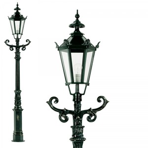 Casa Padrino Art Nouveau Lanterna da Giardino 42 x 29 x H. 213 cm - Vari Colori - Lampada da Esterno Nostalgica Resistente alle Intemperie Casa Padrino Art Nouveau Lanterna da Giardino 42 x 29 x H. 213 cm - Vari Colori - Lampada da Esterno Nostalgica Resistente alle Intemperie