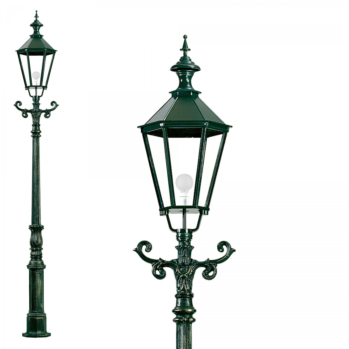 Casa Padrino Art Nouveau Lanterna da Giardino 42 x 40 x H. 335 cm - Vari Colori - Lampada da Esterno Nostalgica Resistente alle Intemperie Casa Padrino Art Nouveau Lanterna da Giardino 42 x 40 x H. 335 cm - Vari Colori - Lampada da Esterno Nostalgica Resistente alle Intemperie