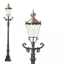 Casa Padrino Art Nouveau Lanterne de Jardin 42 x 30 x H. 260 cm - Coloris Variés - Luminaire d'Extérieur Nostalgique Résistant aux Intempéries Casa Padrino Art Nouveau Lanterne de Jardin 42 x 30 x H. 260 cm - Coloris Variés - Luminaire d'Extérieur Nostalgique Résistant aux Intempéries