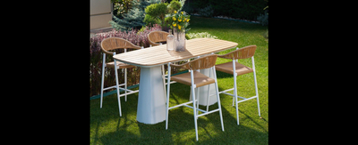 Casa Padrino conjunto de sillas de jardín de lujo blanco 4 piezas 59 x 59 x H. 109 cm - Resistente a la intemperie y bien acabado - Modernos muebles de jardín - Calidad de lujo Casa Padrino conjunto de sillas de jardín de lujo blanco 4 piezas 59 x 59 x H. 109 cm - Resistente a la intemperie y bien acabado - Modernos muebles de jardín - Calidad de lujo