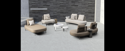 Casa Padrino tumbona de jardín de lujo gris / beige 7 piezas 216 x 100 x H. 72.5 cm - Resistente a la intemperie y bien acabado - Modernos muebles de jardín - Calidad de lujo Casa Padrino tumbona de jardín de lujo gris / beige 7 piezas 216 x 100 x H. 72.5 cm - Resistente a la intemperie y bien acabado - Modernos muebles de jardín - Calidad de lujo