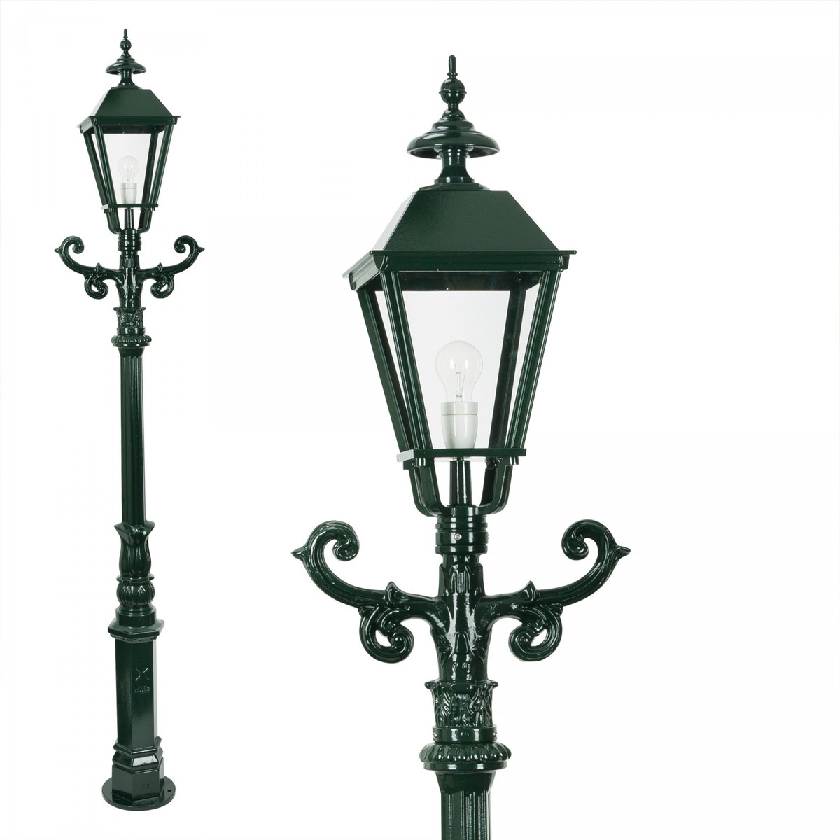 Casa Padrino Nostálgica Farol de Jardín 42 x 25 x H. 213 cm - Varios Colores - Lámpara de Exterior Nostálgica Resistente a la Intemperie Casa Padrino Nostálgica Farol de Jardín 42 x 25 x H. 213 cm - Varios Colores - Lámpara de Exterior Nostálgica Resistente a la Intemperie