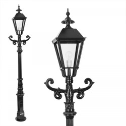 Casa Padrino Nostálgica Farol de Jardín 42 x 25 x H. 213 cm - Varios Colores - Lámpara de Exterior Nostálgica Resistente a la Intemperie Casa Padrino Nostálgica Farol de Jardín 42 x 25 x H. 213 cm - Varios Colores - Lámpara de Exterior Nostálgica Resistente a la Intemperie