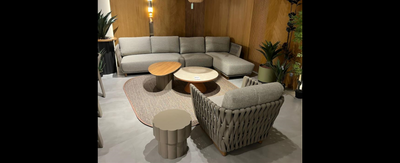 Casa Padrino luxury garden lounger beige / sand 6 pieces 160 x 85 x H. 85 cm - Weatherproof and finely finished - Modern garden furniture - Luxury quality