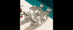 Casa Padrino conjunto de sillas de jardín de lujo beige 3 piezas 70 x H. 105.5 cm - Resistente a la intemperie y bien acabado - Modernos muebles de jardín - Calidad de lujo
