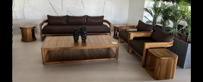 Casa Padrino conjunto lounge de jardín de lujo marrón 5 piezas 240 x 86 x H. 78 cm - Resistente a la intemperie y bien acabado - Modernos muebles de jardín - Calidad de lujo