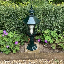 Casa Padrino Art Nouveau Lampada da Piedistallo 22 x 22 x H. 66 cm - Vari Colori - Lampada da Esterno Nostalgica Resistente alle Intemperie
