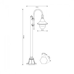 Casa Padrino Art Nouveau Farol de Jardín 52 x 52 x H. 136 cm - Varios Colores - Lámpara de Exterior Nostálgica Resistente a la Intemperie Casa Padrino Art Nouveau Farol de Jardín 52 x 52 x H. 136 cm - Varios Colores - Lámpara de Exterior Nostálgica Resistente a la Intemperie