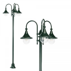 Casa Padrino Art Nouveau Farol de Jardín 76 x 76 x H. 235 cm - Varios Colores - Lámpara de Exterior Nostálgica Resistente a la Intemperie