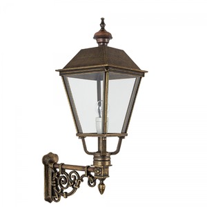 Casa Padrino Art Nouveau Applique da Esterno 24 x 43 x H. 78 cm - Bronzo - Lampada da Esterno Nostalgica Resistente alle Intemperie