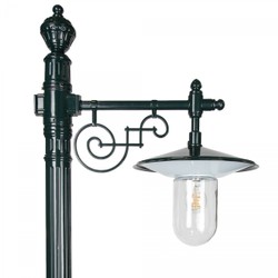 Casa Padrino Art Nouveau Farol de Jardín 31 x H. 250 cm - Verde - Lámpara de Exterior Nostálgica Resistente a la Intemperie