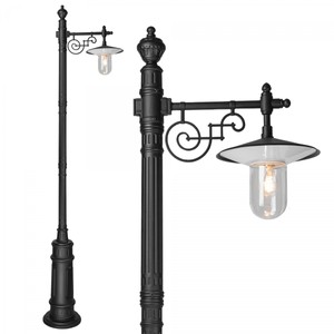 Casa Padrino Art Nouveau Garden Lantern 31 x H. 250 cm - Black - Nostalgic Weatherproof Outdoor Light Casa Padrino Art Nouveau Garden Lantern 31 x H. 250 cm - Black - Nostalgic Weatherproof Outdoor Light