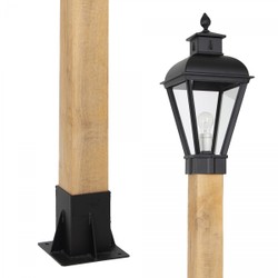 Casa Padrino Nostalgica Lanterna da Giardino 26 x 26 x H. 250 cm - Nero - Lampada da Esterno Nostalgica Resistente alle Intemperie Casa Padrino Nostalgica Lanterna da Giardino 26 x 26 x H. 250 cm - Nero - Lampada da Esterno Nostalgica Resistente alle Intemperie