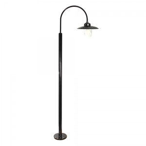 Casa Padrino Art Nouveau Farol de Jardín 31 x 54 x H. 250 cm - Negro - Lámpara de Exterior Nostálgica Resistente a la Intemperie Casa Padrino Art Nouveau Farol de Jardín 31 x 54 x H. 250 cm - Negro - Lámpara de Exterior Nostálgica Resistente a la Intemperie