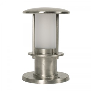 Casa Padrino Art Nouveau Lámpara de Pedestal 13 x H. 18 cm - Níquel - Lámpara de Exterior Nostálgica Resistente a la Intemperie Casa Padrino Art Nouveau Lámpara de Pedestal 13 x H. 18 cm - Níquel - Lámpara de Exterior Nostálgica Resistente a la Intemperie