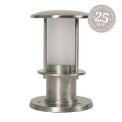 Casa Padrino Art Nouveau Lámpara de Pedestal 13 x H. 18 cm - Níquel - Lámpara de Exterior Nostálgica Resistente a la Intemperie