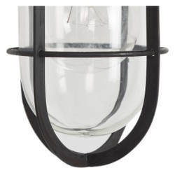 Casa Padrino Art Nouveau Lámpara de Establo 21 x 37 x H. 32 cm - Negro - Lámpara de Exterior Nostálgica Resistente a la Intemperie