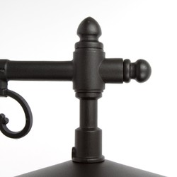 Casa Padrino Art Nouveau Aplique de Exterior 31 x 47 x H. 41 cm - Negro - Lámpara de Exterior Nostálgica Resistente a la Intemperie Casa Padrino Art Nouveau Aplique de Exterior 31 x 47 x H. 41 cm - Negro - Lámpara de Exterior Nostálgica Resistente a la Intemperie