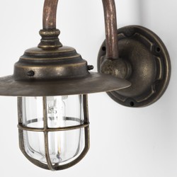 Casa Padrino Art Nouveau Applique da Esterno 22 x 33 x H. 29 cm - Bronzo - Lampada da Esterno Nostalgica Resistente alle Intemperie Casa Padrino Art Nouveau Applique da Esterno 22 x 33 x H. 29 cm - Bronzo - Lampada da Esterno Nostalgica Resistente alle Intemperie
