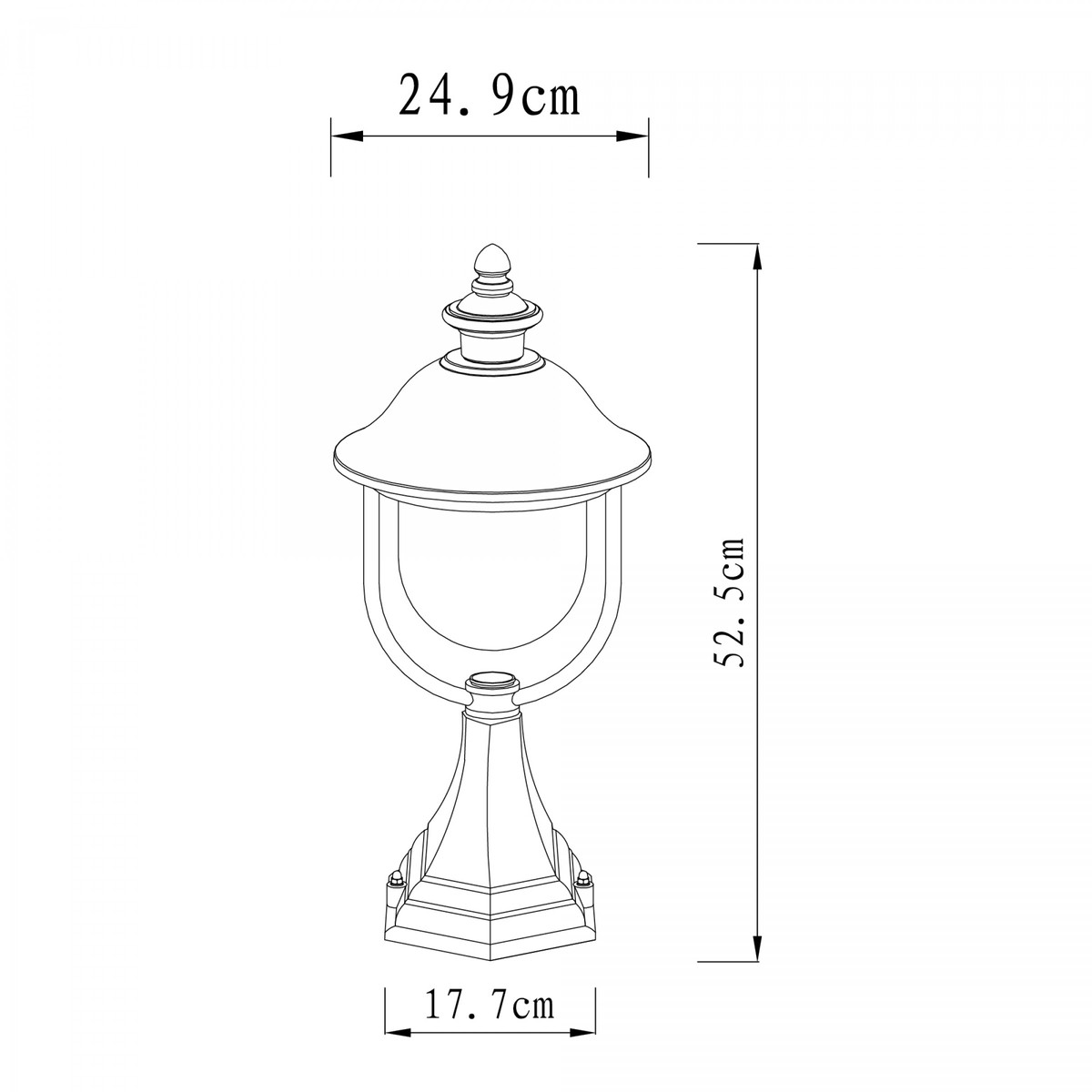 Casa Padrino Art Nouveau Lampada da Piedistallo 25 x 25 x H. 51 cm - Vari Colori - Lampada da Esterno Nostalgica Resistente alle Intemperie Casa Padrino Art Nouveau Lampada da Piedistallo 25 x 25 x H. 51 cm - Vari Colori - Lampada da Esterno Nostalgica Resistente alle Intemperie