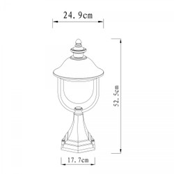 Casa Padrino Art Nouveau Lampada da Piedistallo 25 x 25 x H. 51 cm - Vari Colori - Lampada da Esterno Nostalgica Resistente alle Intemperie Casa Padrino Art Nouveau Lampada da Piedistallo 25 x 25 x H. 51 cm - Vari Colori - Lampada da Esterno Nostalgica Resistente alle Intemperie