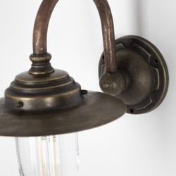 Casa Padrino Art Nouveau Applique da Esterno 22 x 33 x H. 28 cm - Bronzo - Lampada da Esterno Nostalgica Resistente alle Intemperie Casa Padrino Art Nouveau Applique da Esterno 22 x 33 x H. 28 cm - Bronzo - Lampada da Esterno Nostalgica Resistente alle Intemperie