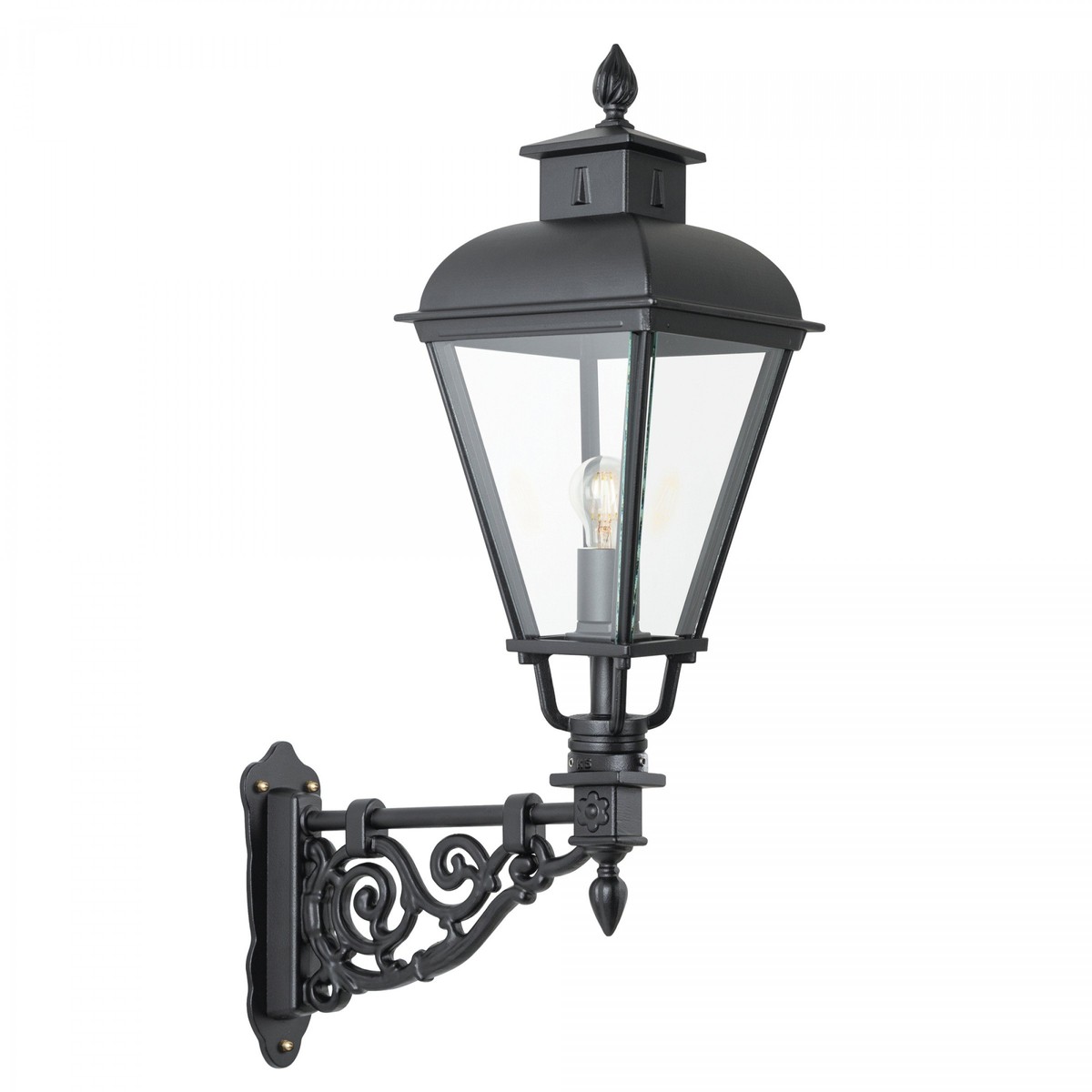 Casa Padrino Art Nouveau Aplique de Exterior 26 x 47 x H. 90 cm - Negro - Lámpara de Exterior Nostálgica Resistente a la Intemperie Casa Padrino Art Nouveau Aplique de Exterior 26 x 47 x H. 90 cm - Negro - Lámpara de Exterior Nostálgica Resistente a la Intemperie