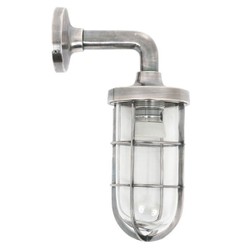 Casa Padrino Art Nouveau Lampada Nautica 10 x 16 x H. 29 cm - Argento - Lampada da Esterno Nostalgica Resistente alle Intemperie