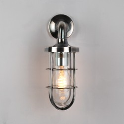 Casa Padrino Art Nouveau Lampada Nautica 10 x 16 x H. 29 cm - Argento - Lampada da Esterno Nostalgica Resistente alle Intemperie