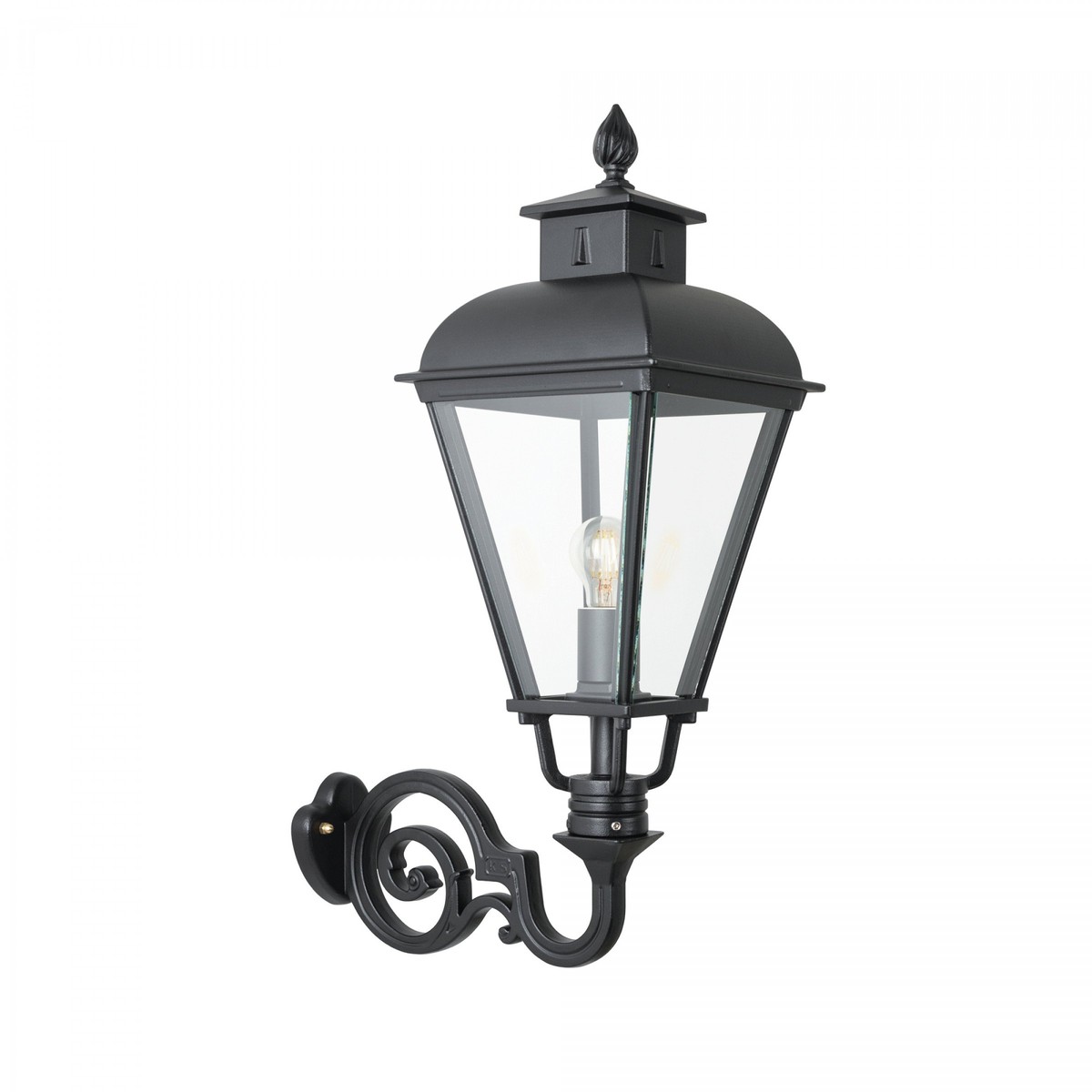 Casa Padrino Art Nouveau Applique da Esterno 26 x 45 x H. 75 cm - Nero - Lampada da Esterno Nostalgica Resistente alle Intemperie Casa Padrino Art Nouveau Applique da Esterno 26 x 45 x H. 75 cm - Nero - Lampada da Esterno Nostalgica Resistente alle Intemperie