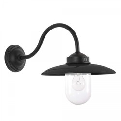 Casa Padrino Art Nouveau Applique da Esterno 31 x 54 x H. 35 cm - Nero - Lampada da Esterno Nostalgica Resistente alle Intemperie