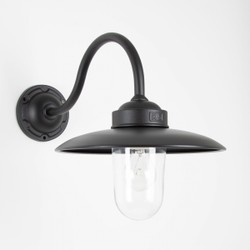 Casa Padrino Art Nouveau Applique da Esterno 31 x 54 x H. 35 cm - Nero - Lampada da Esterno Nostalgica Resistente alle Intemperie