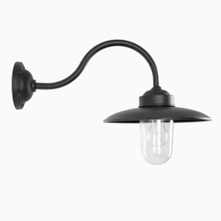Casa Padrino Art Nouveau Applique da Esterno 31 x 54 x H. 35 cm - Nero - Lampada da Esterno Nostalgica Resistente alle Intemperie
