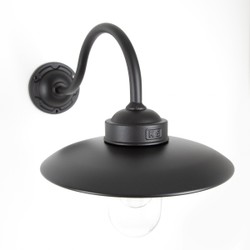Casa Padrino Art Nouveau Applique da Esterno 31 x 54 x H. 35 cm - Nero - Lampada da Esterno Nostalgica Resistente alle Intemperie
