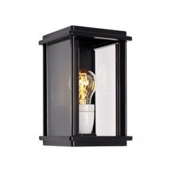 Casa Padrino Art Nouveau Aplique de Exterior 15 x 15 x H. 24 cm - Negro - Lámpara de Exterior Nostálgica Resistente a la Intemperie Casa Padrino Art Nouveau Aplique de Exterior 15 x 15 x H. 24 cm - Negro - Lámpara de Exterior Nostálgica Resistente a la Intemperie
