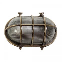 Casa Padrino Art Nouveau Lampada Nautica 18 x 15 x H. 28 cm - Bronzo - Lampada da Esterno Nostalgica Resistente alle Intemperie