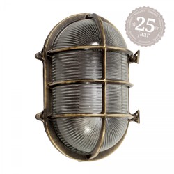 Casa Padrino Art Nouveau Lampada Nautica 18 x 15 x H. 28 cm - Bronzo - Lampada da Esterno Nostalgica Resistente alle Intemperie