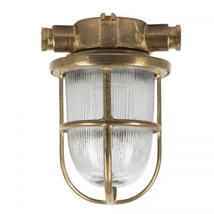 Casa Padrino Art Nouveau Lampe de Marine 14 x 16 x H. 21 cm - Bronze - Luminaire d'Extérieur Nostalgique Résistant aux Intempéries