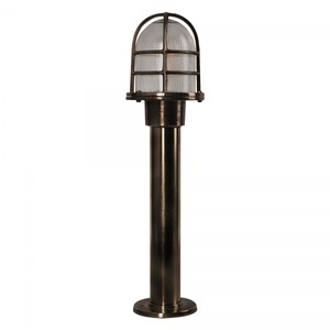 Casa Padrino Art Nouveau Lampe de Marine 15 x H. 60 cm - Laiton - Luminaire d'Extérieur Nostalgique Résistant aux Intempéries
