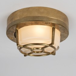 Casa Padrino Art Nouveau Lampada Nautica 14 x 7 cm - Bronzo - Lampada da Esterno Nostalgica Resistente alle Intemperie