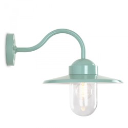 Casa Padrino Art Nouveau Lámpara de Establo 28 x 40 x H. 27 cm - Verde - Lámpara de Exterior Nostálgica Resistente a la Intemperie