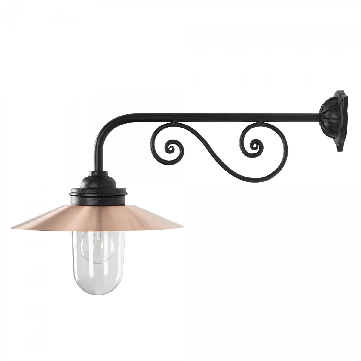 Casa Padrino Art Nouveau Aplique de Exterior 30 x 60 x H. 36 cm - Negro - Lámpara de Exterior Nostálgica Resistente a la Intemperie Casa Padrino Art Nouveau Aplique de Exterior 30 x 60 x H. 36 cm - Negro - Lámpara de Exterior Nostálgica Resistente a la Intemperie