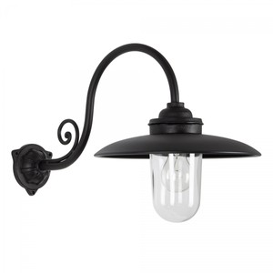 Casa Padrino Art Nouveau Outdoor Wall Light 30 x 40 x H. 58 cm - Black - Nostalgic Weatherproof Outdoor Light